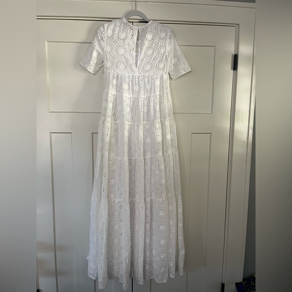 NWOT STAUD Hyacinth Short Sleeve Eyelet Maxi Dress - Picture 6 of 15